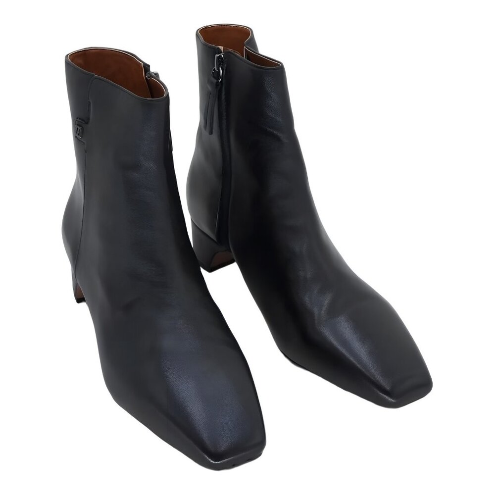 Franco Sarto Luella Square Toe Ankle Boots Black - Size 8.5 wide